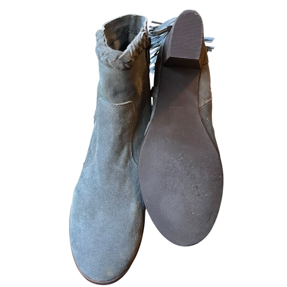 Matisse Lucinda Fringe Braided‎ Western  Blue Suede Leather Ankle Boots Sz 8.5 - Picture 14 of 16
